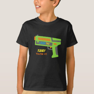 T-shirt Étiquette vous êtes lui arme à feu de jouet