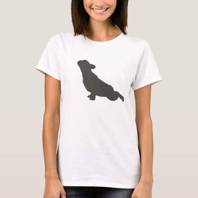 T-shirt Étirage de bouledogue français (Devant)