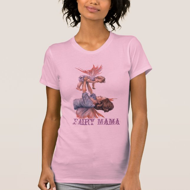 T-shirt Étirant ses ailes - maman féerique Shirt (Devant)