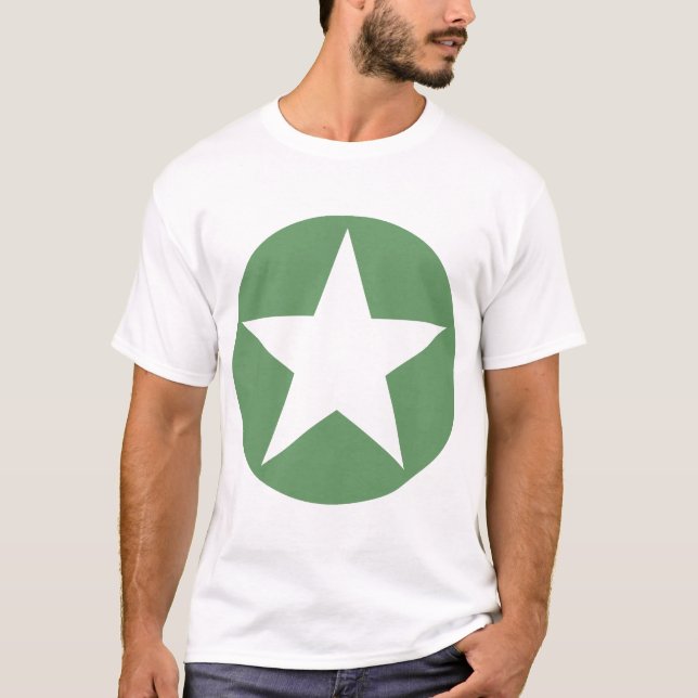 T-shirt Étoile cerclée - Vert de l'armée (Devant)