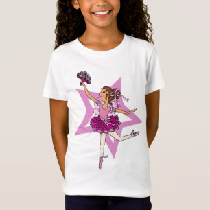 T-Shirt Étoile de ballerine dans le rose avec le dessus d