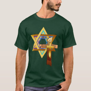 T-shirt Étoile de David et chemises croisées triples