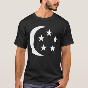 T-shirt Étoile de lune de drapeau de Singapour