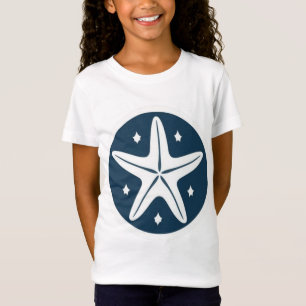 T-Shirt Étoile de mer avec des étoiles blanches