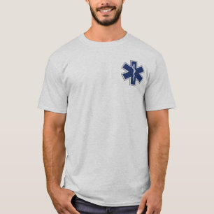 T-shirt Étoile d'infirmier de la vie sur la fibre de
