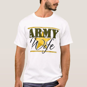 T-shirt Étoile d'or d'épouse d'armée