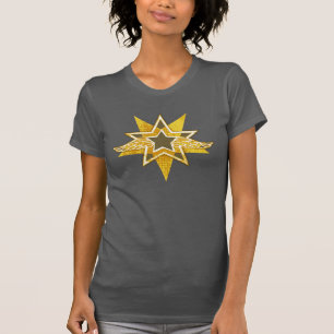 T-shirt étoile dorée des ailes angéliques