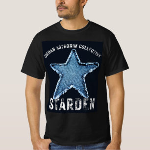 T-shirt Étoile en Denim Patch Urbain Astronomie Collective