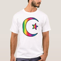 Étoile et croissant islamiques d'arc-en-ciel