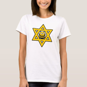 T-shirt Étoile juive de David avec une abeille à miel
