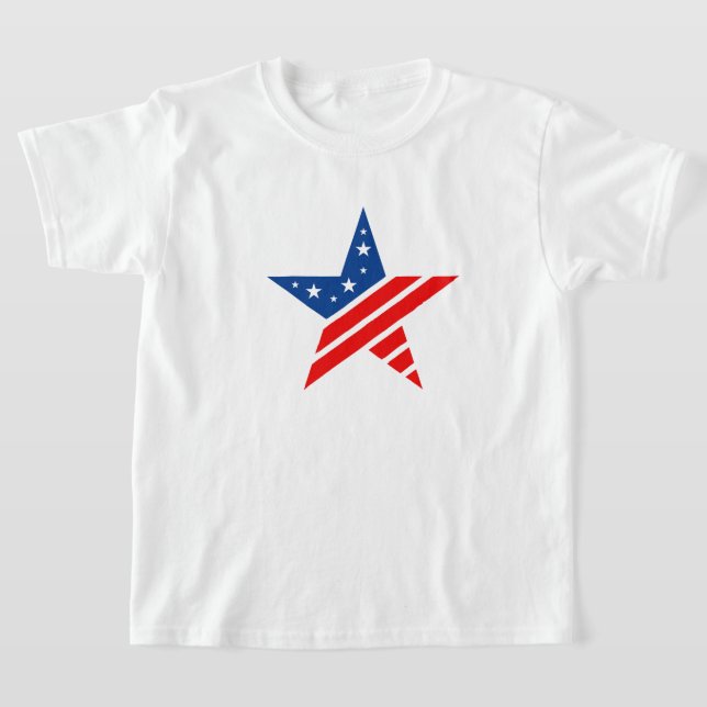 T-shirt Etoile Patriotique Enfants (Poser)