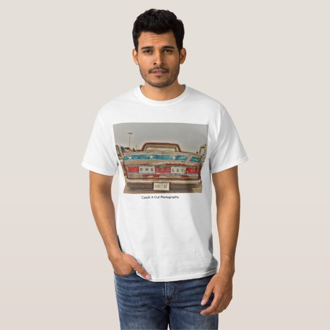 T-shirt Étoile superbe de Chevy de corps carré (Devant entier)