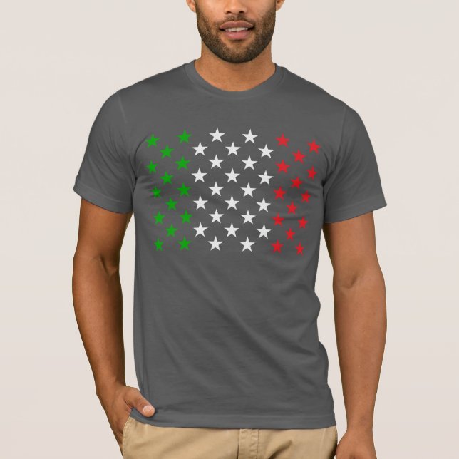 T-shirt Étoiles américaines du Drapeau Saveur italienne (Devant)
