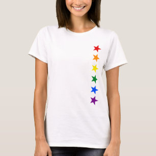 T-shirt ÉTOILES DE DRAPEAU D'ARC-EN-CIEL + vos idées