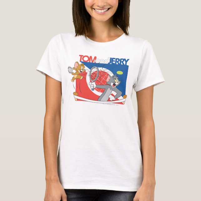 T-shirt Étoiles de tennis Tom et Jerry 4 (Devant)