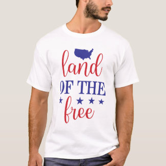 T-shirt Étoiles et bandes patriotiques abstraites Fierté a