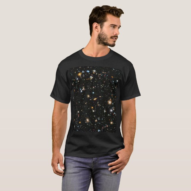 T-shirt Étoiles et galaxies profondes (Devant entier)