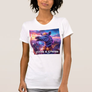 T-shirt Étoiles et rayures avec Zebra Zanzibar -