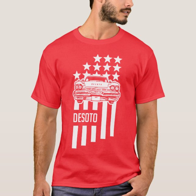 T-shirt étoiles et rayures de DeSoto des années 1950 (Devant)