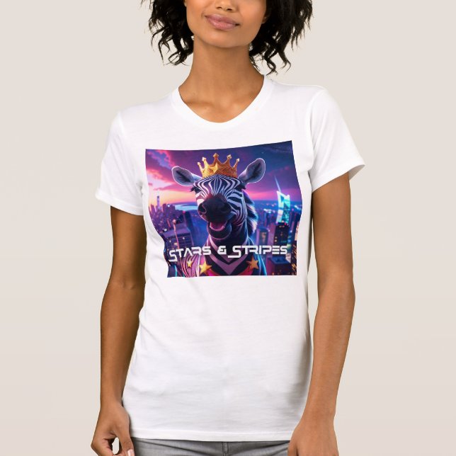 T-shirt Étoiles Et Rayures Zebra Zanzibar (Devant)