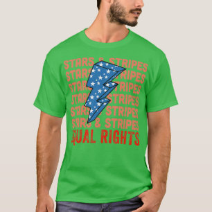 T-shirt Étoiles rayures égale droits Pro Choice Feminist G