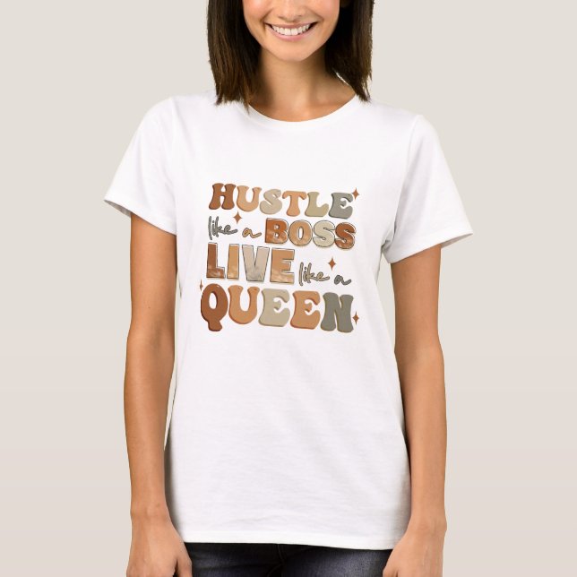 T-shirt Étournez Comme Un Patron Vit Comme Une Femme Noire (Devant)