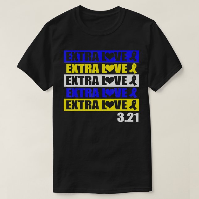 T-shirt Etra Love World Down Syndrome Day  (Design devant)