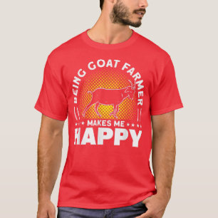 T-shirt Être Agriculteur De Chèvres Me Rend Heureux Agrico