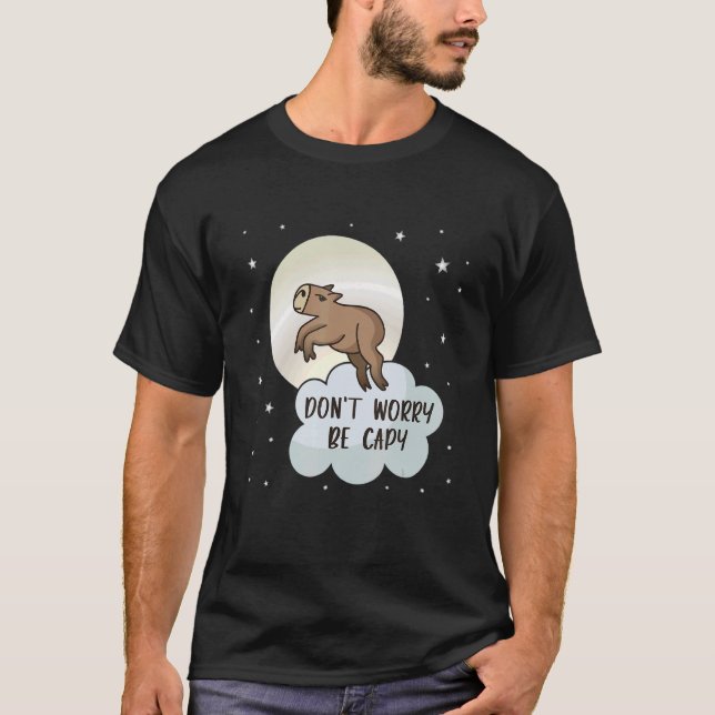 T-shirt Être Capable Tirer Capybara Mème Cute Capybara Ani (Devant)