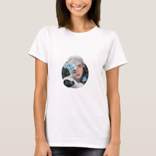 T-shirt Être comme l'eau Collage femme