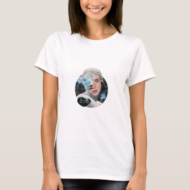 T-shirt Être comme l'eau Collage femme (Devant)