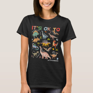 T-shirt être différent Autisme Dinosaure Sensibilisation à