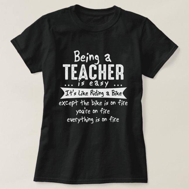 T-shirt Être Enseignant, c'est facile et amusant (Design devant)