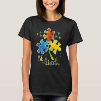 T-shirt Être gentil Puzzle Pièce Sensibilisation sur l'aut