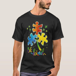 T-shirt Être gentil Puzzle Pièce Sensibilisation sur l'aut