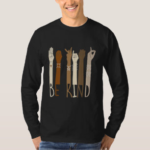 T-shirt Être gentil Soutien Diversité Égalité Peau foncée 