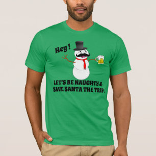 T-shirt Être givré Père Noël vilain et économisant un