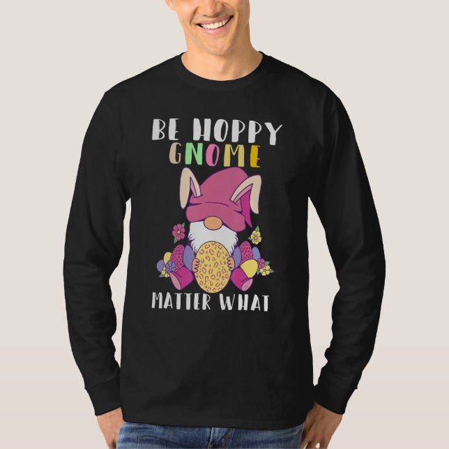 T-shirt Être Gnome Groupie Matière Gnome Oeufs Bunny Pâque (Devant)
