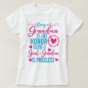 T-shirt Être Grand-Mère Est Un Honneur Être Grand-Mère