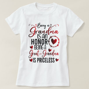 T-shirt Être Grand-Mère Est Un Honneur Être Grand-Mère