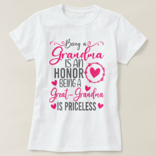 T-shirt Être Grand-Mère Est Un Honneur Être Grand-Mère