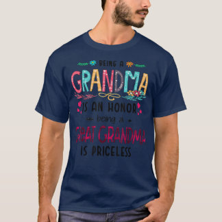 T-shirt Être Grand-Mère Est Un Honneur Être Grand-Mère Est