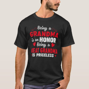 T-shirt Être Grand-Mère Est Un Honneur Être Grand-Mère Est