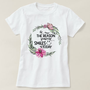 T-shirt ÊTRE LA RAISON Couronne florale rose