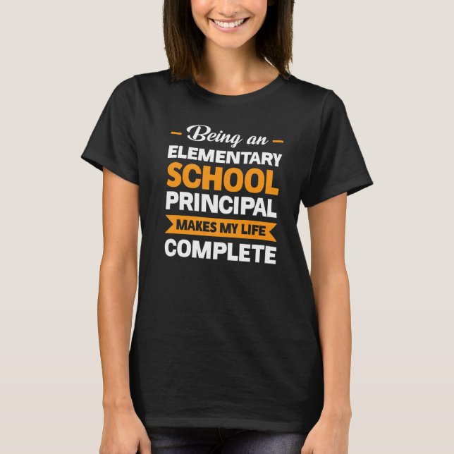 T-shirt Être le principal de l'école primaire (Devant)