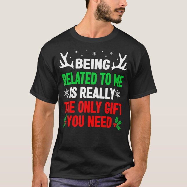 T-shirt Etre Lié À Moi Noël Femmes Hommes Famille (Devant)