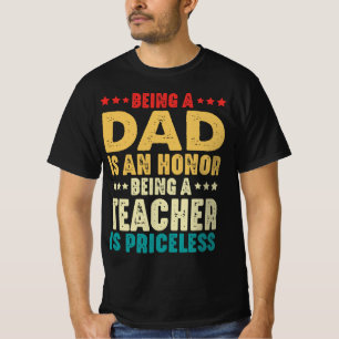 T-shirt Être Papa Est Un Honneur Être Enseignant Est Inest