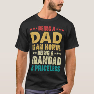 T-shirt Être Papa Est Un Honneur Être Grand Est Inestimabl