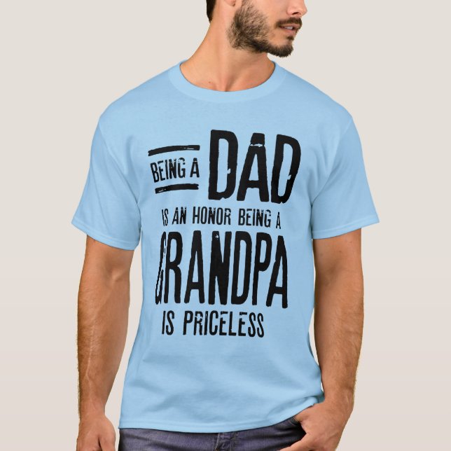 T-shirt Être Papa Est Un Honneur Être Grand-Père (Devant)