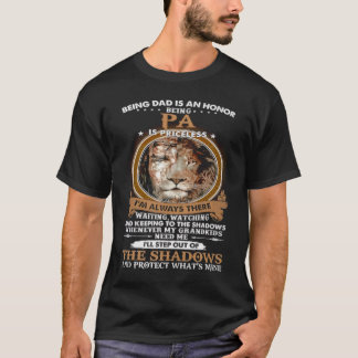 T-shirt Être papa est un honneur être Pa est inestimable